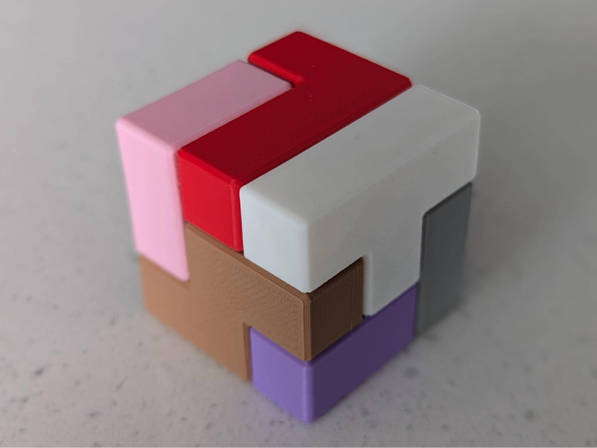 Miniatura 1 do modelo 3D 6 Piece Puzzle Cube
