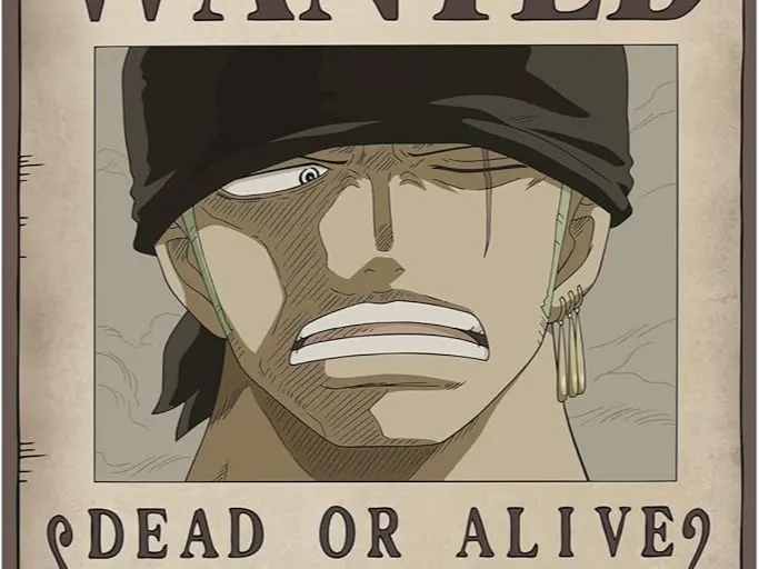3d zoro wanted poster from one piece