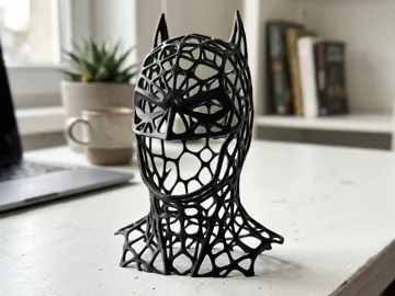 Figura decorativa: Voronoi Bat Hero Bust – Modern Superhero Sculpture — vista de referencia 5