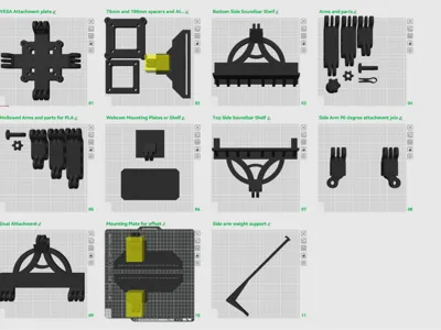 4 point VESA mount with attachments