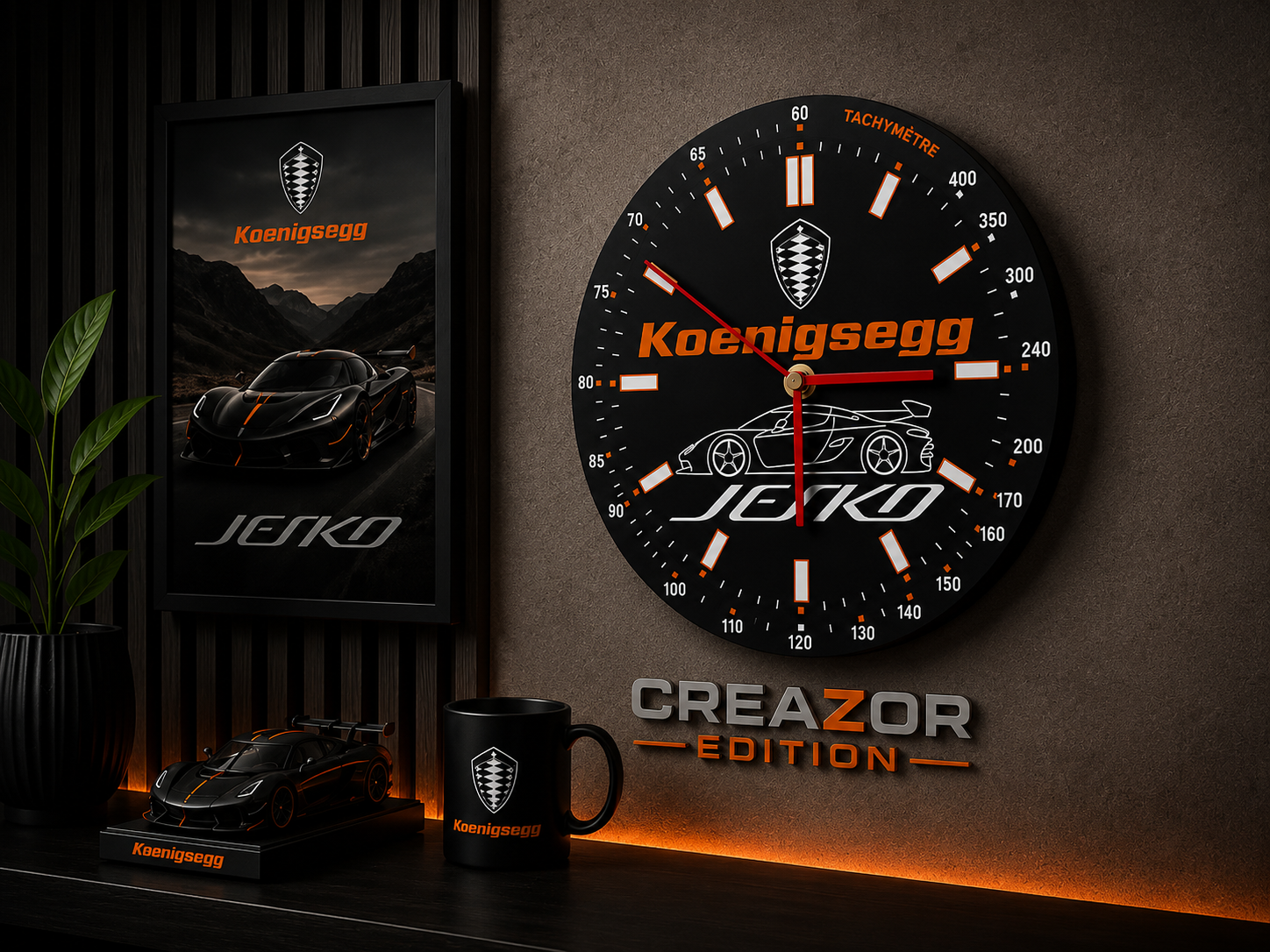 Horloge Murale Modulaire – Édition Koenigsegg