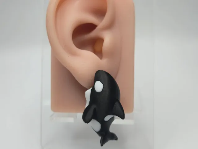 Killer Whale Chomper Earrings