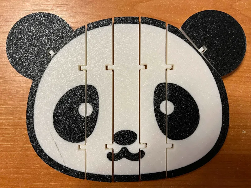Flexible panda face - contrasting for kids