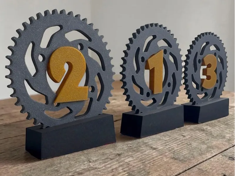 Motorcycle Podium Trophy Set Easy Printing 