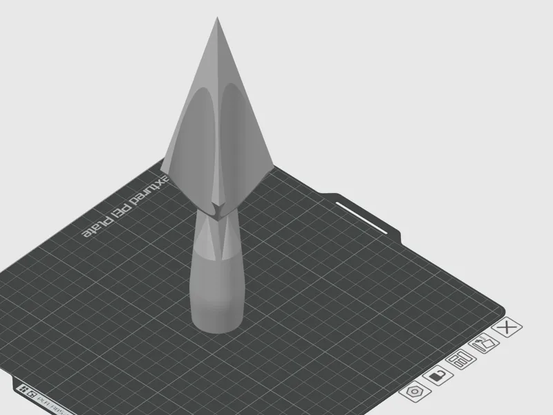 diamond shaped spear head with dulled tip