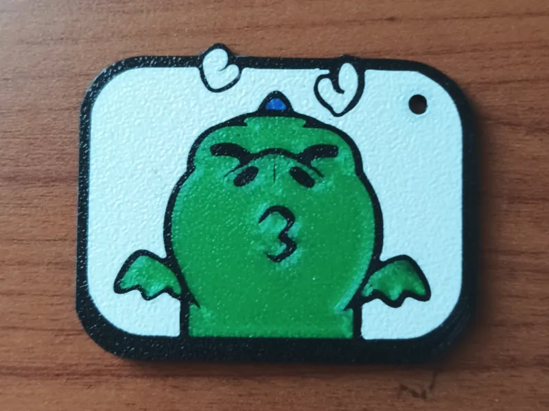 Clash Royale Kissing Baby Dragon Emote Keychain