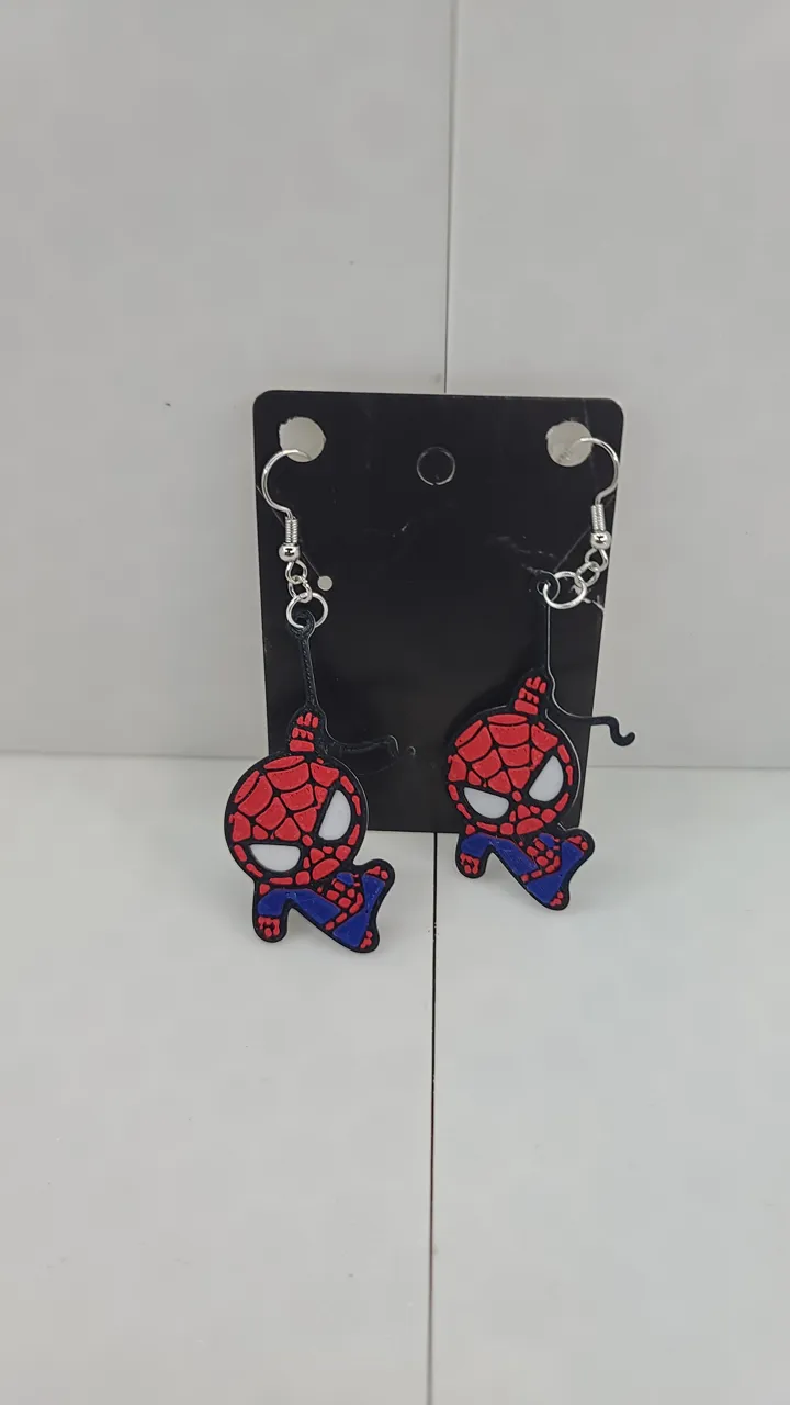 3 Spiderman Earrings/ Keychains view 3