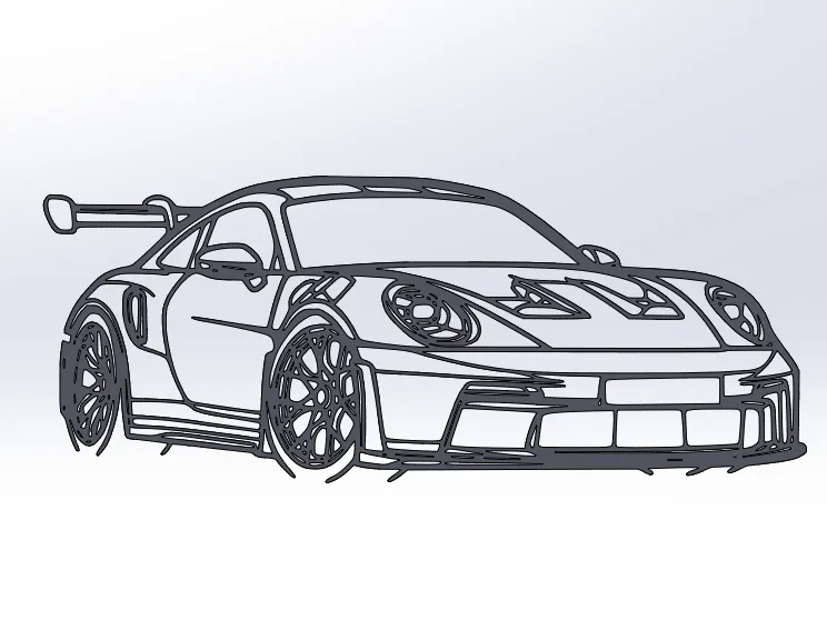 Porsche GT2 RS silhouette