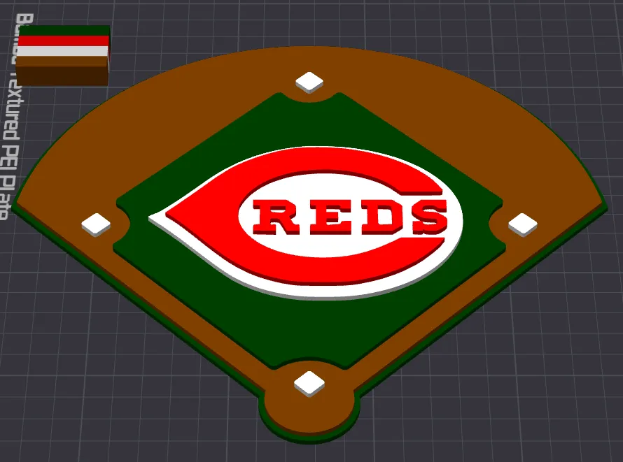 Cincinnati Reds Stadium Logo Plaque by EKardiacG MakerWorld: Download ...