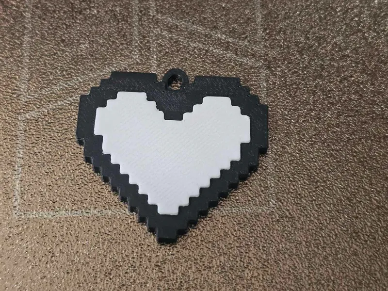 Pixelated Heart NFC Keychain
