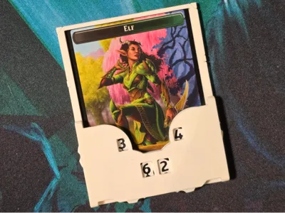 MTG Token Holder w/ 4 Spin Counter - Short Display