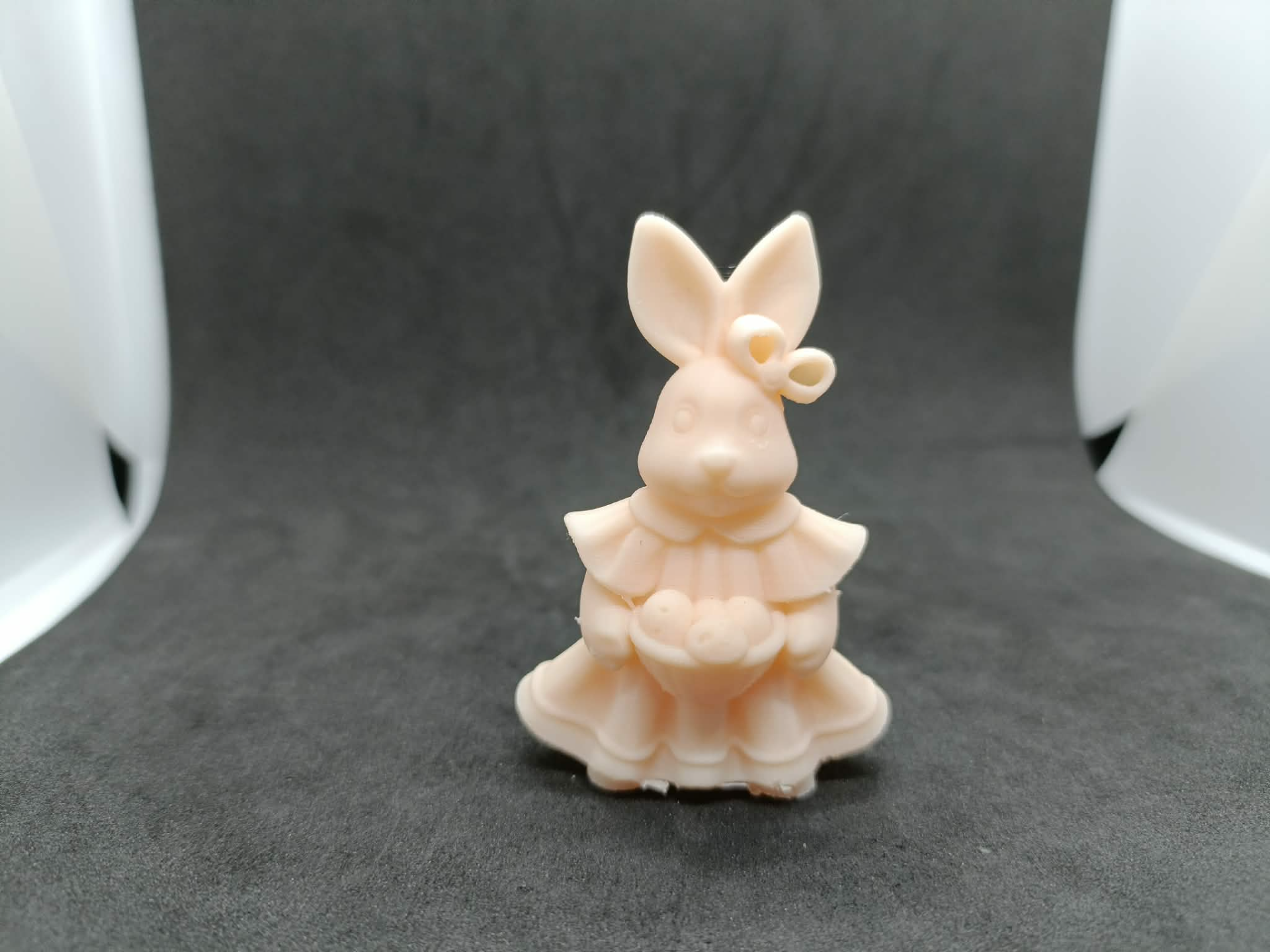 Charming Easter Bunny Girl Figurine Sweet Easter