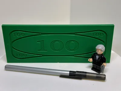 Brick Hundred 100 Dollar Bill Life Size