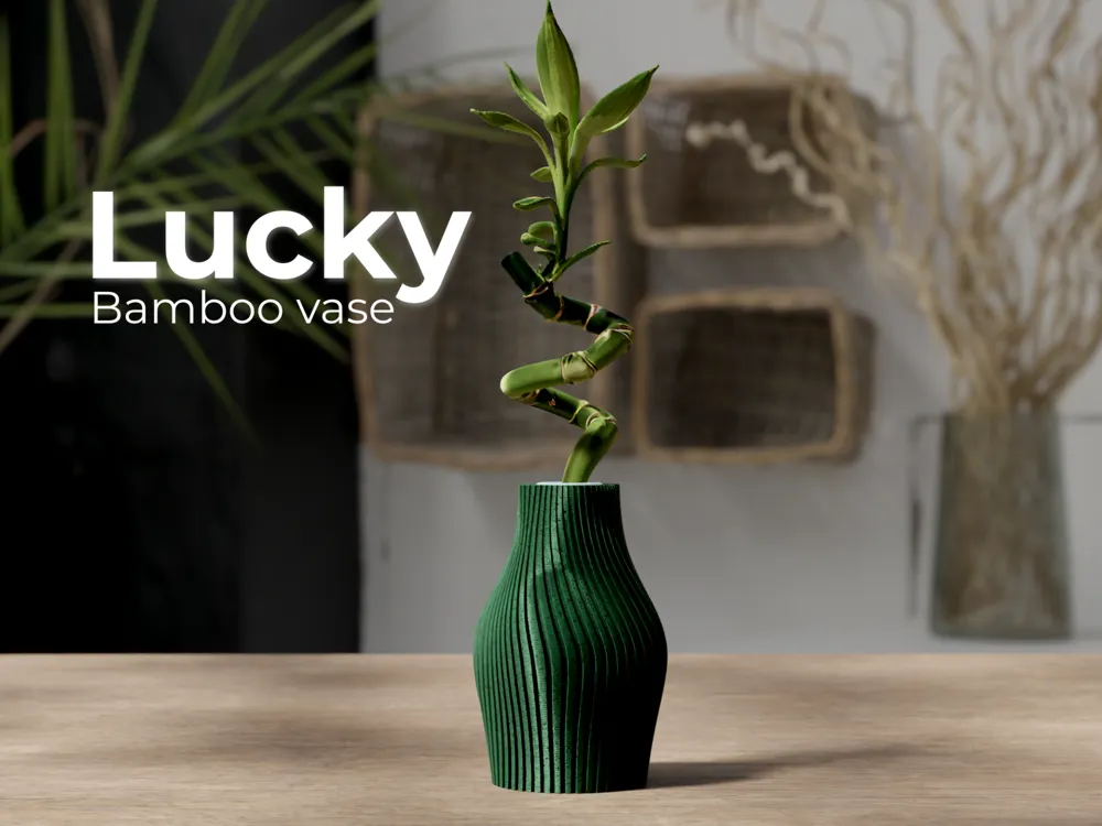 Glcksbambus-Vase  Kostenloses 3D-Druckmodell  MakerWorld