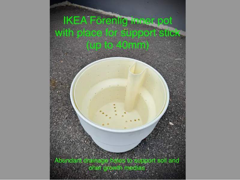 IKEA Förenlig 24cm inner pot + support stick