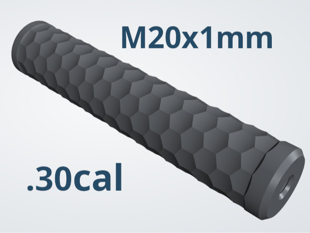 High Power Moderator Hexagon .30 (M20x1mm)