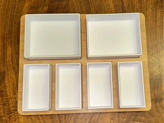 11 x 14 charcuterie board inserts with lids