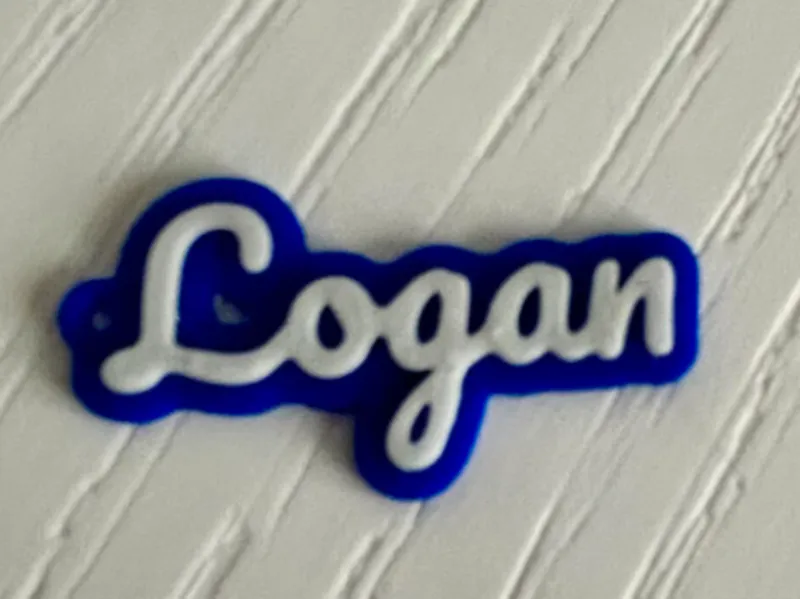 Logan - 3d printed name keychain personalized 