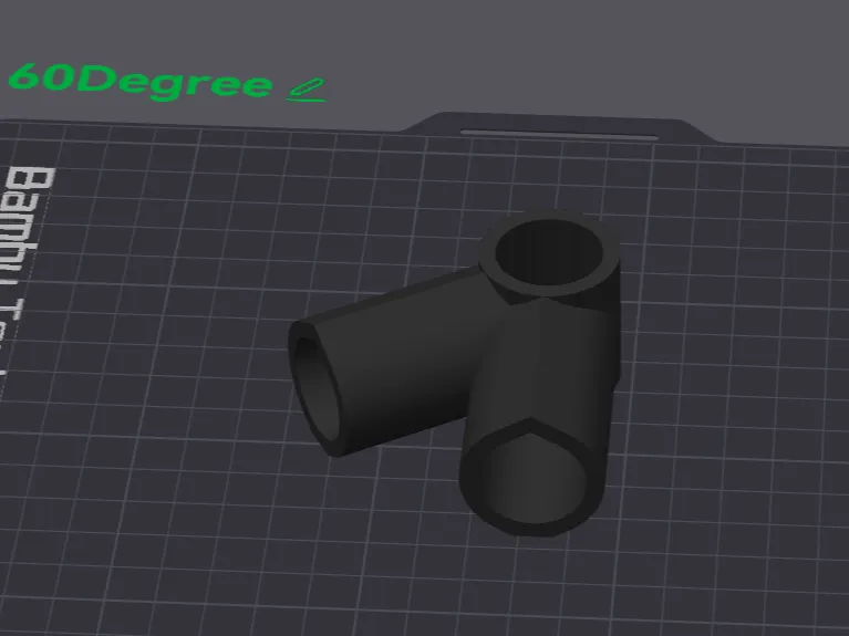 60 Degree - 3-Way Elbow, 1/2" PVC Pipe Fitting
