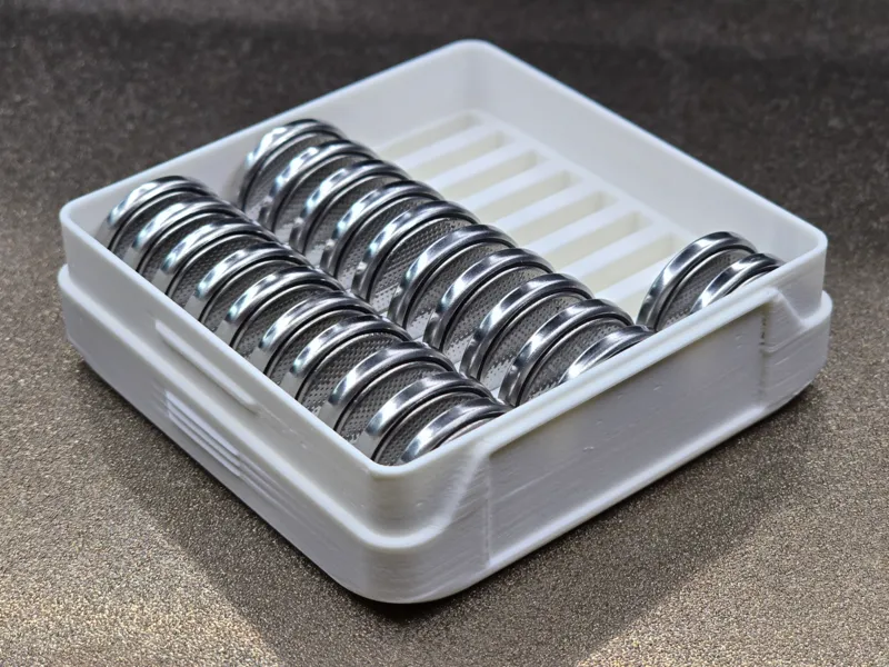 Small Parts Storage Container for CR2032 Battery