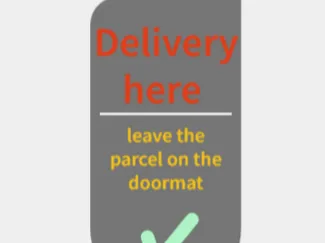 Amazon, UPS, FedEX delivery sign