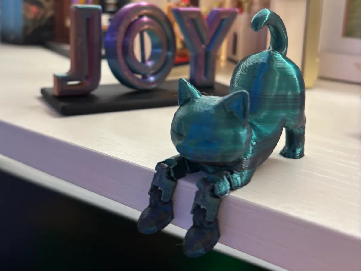 Stretching Cat flexi legs (No AMS) - Free 3D Print Model - MakerWorld