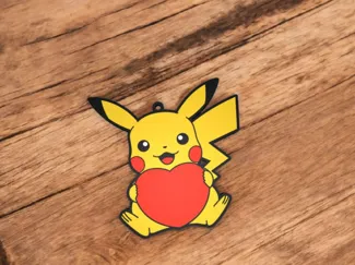 Pikachu Heart Keychain