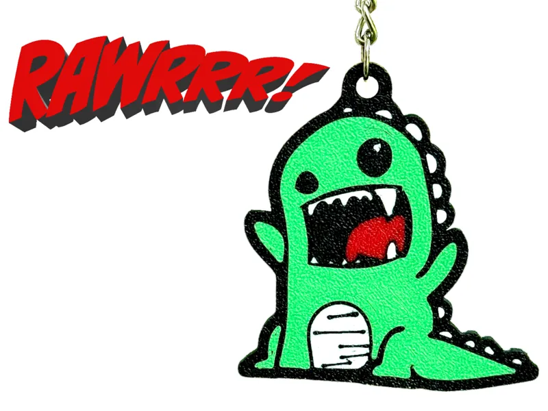 Rawr-some Dino Keychain