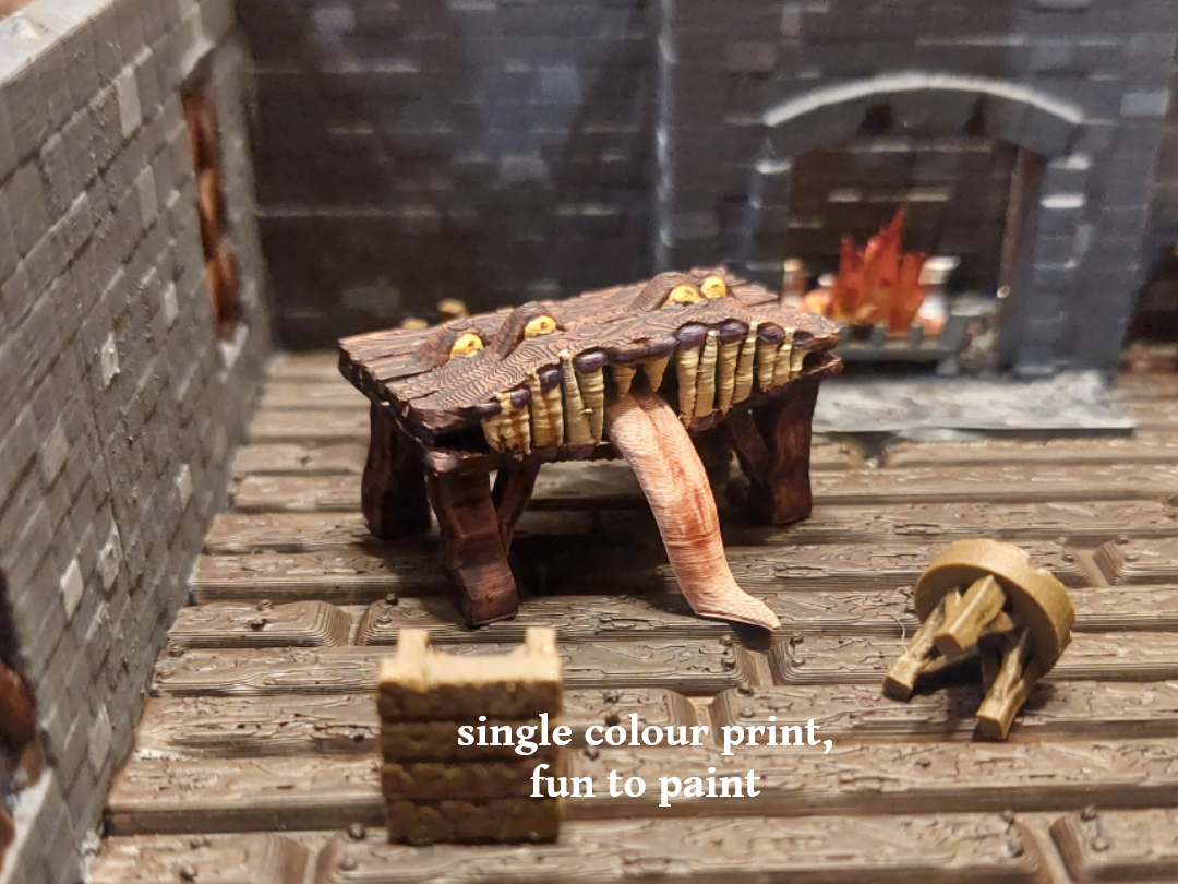 DnD Table Mimic - D&D mimic monster mini -  TTRPG