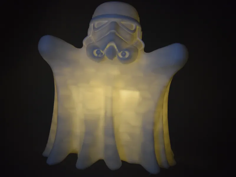 Ghost of Stormtrooper tea light