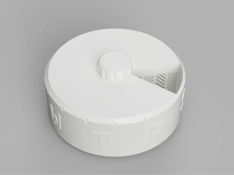 Jumbo Weekly Pill Box with Desiccant Chamber