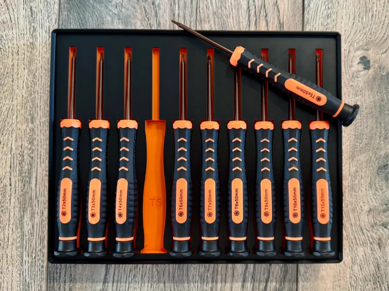 Teckman Torx Screwdriver Gridfinity Tray