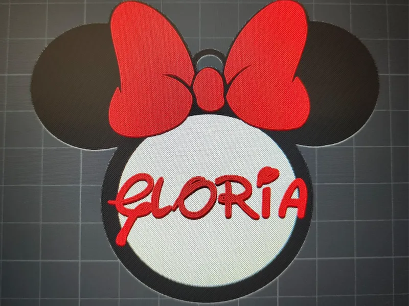 BOLA NAVIDAD MINNIE MOUSE NOMBRE PERSONALIZABLE 