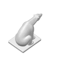 Ours polaire assis — sculpture — photo 2