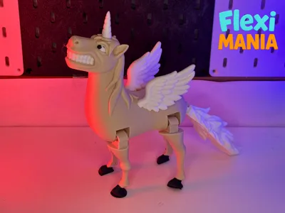 Unicorn Flexi Crazy - Articulated Print-in-Place
