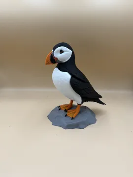 Modelo para impresión 3D: Cliffside Puffin — vista de referencia 3