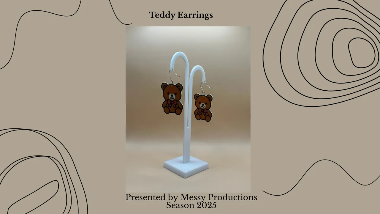 Teddy Bear Earrings view 2