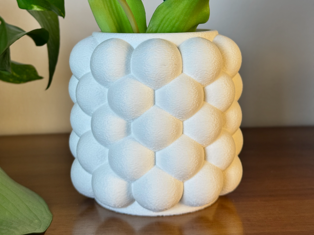 Bubble Texture Vase | Minimal Design | No Supports