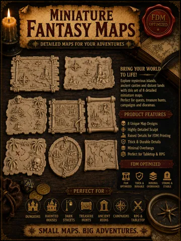 Figura decorativa: Miniature Fantasy Maps — vista de referencia 2