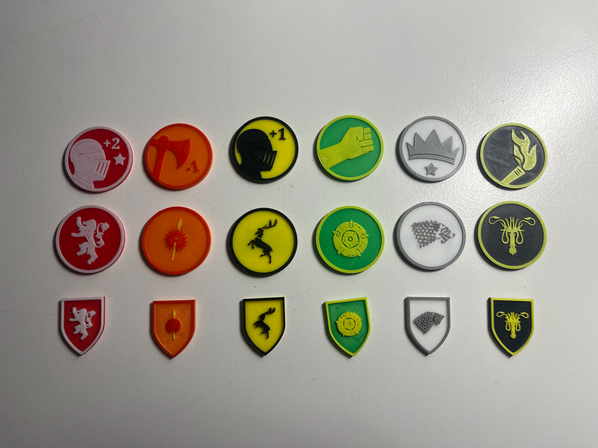 Game of Thrones Board Game Power and Order Tokens