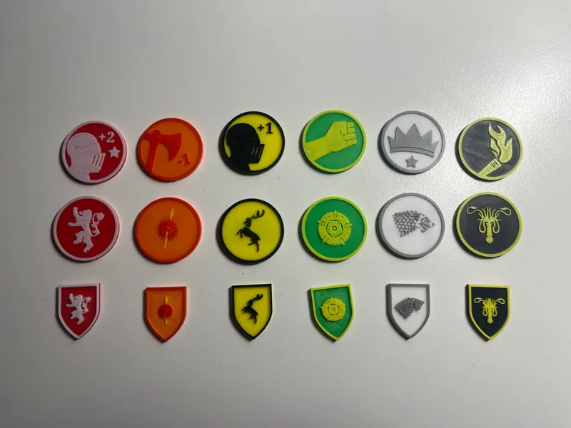 Game of Thrones Board Game Power and Order Tokens