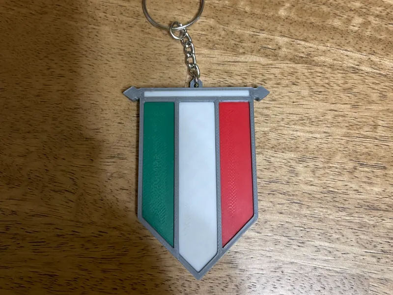 Italian Flag Keychain