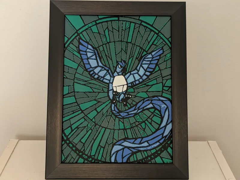 Stained Glass Articuno - 6x8 Hueforge - Pokemon