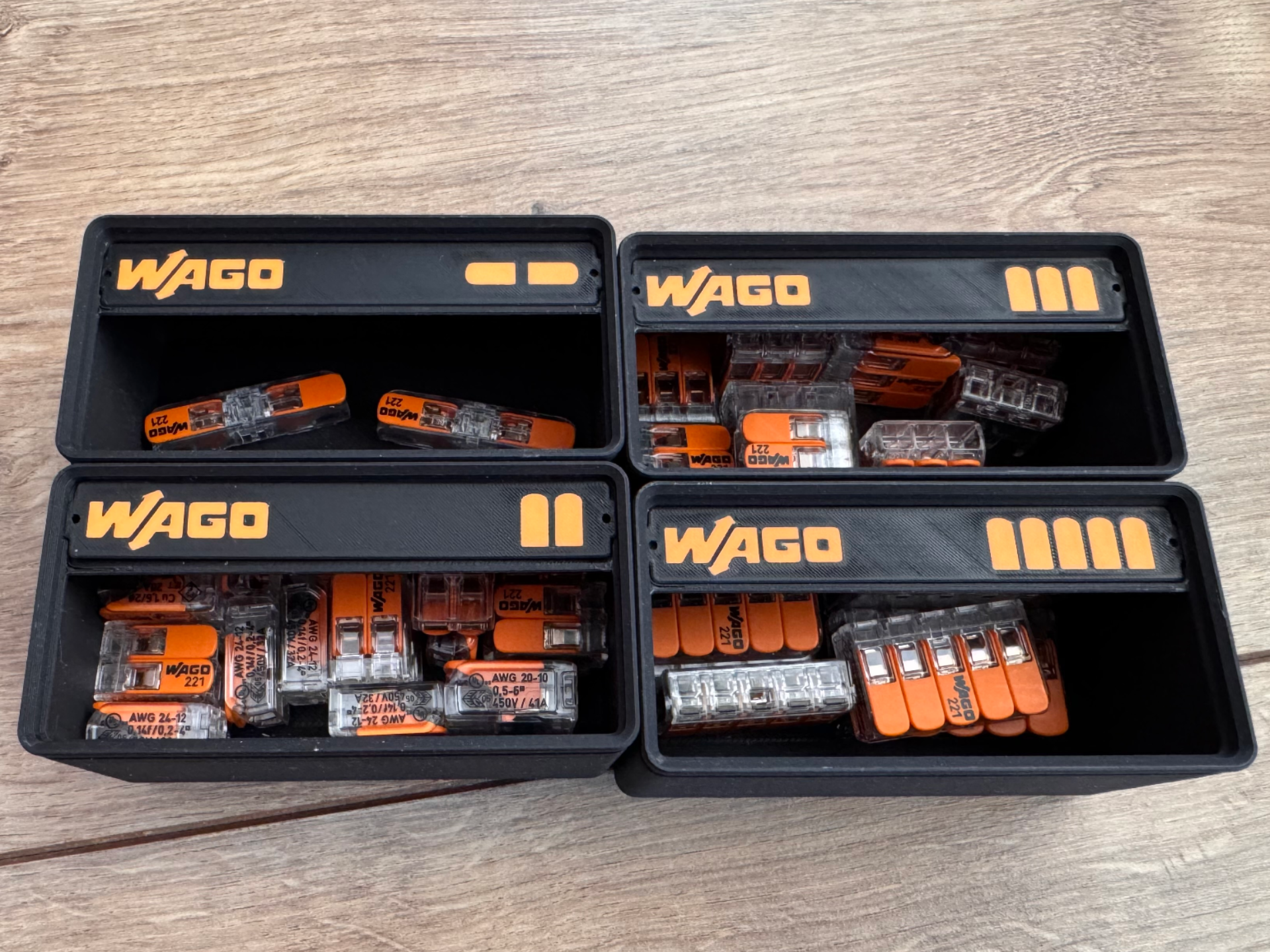 Gridfinity WAGO Storage Bins