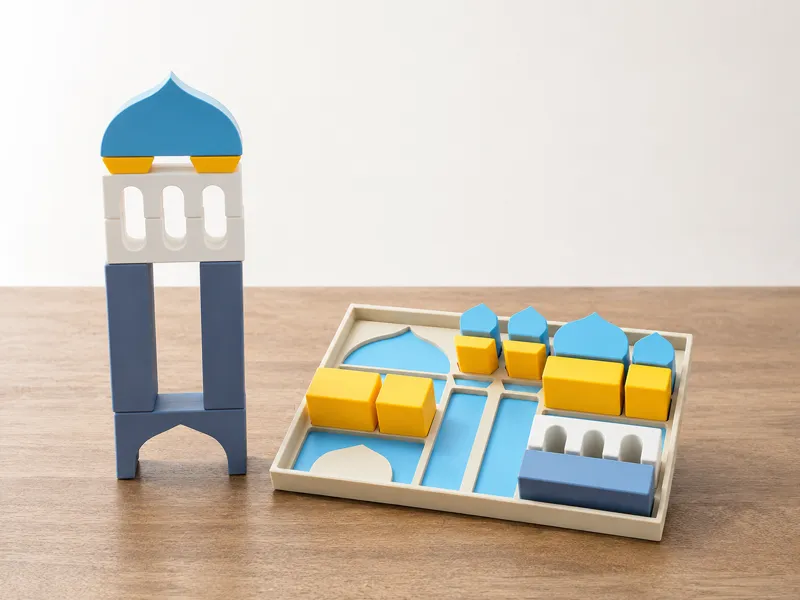 Modular Mosque Building Blocks (with Sorting Tray)