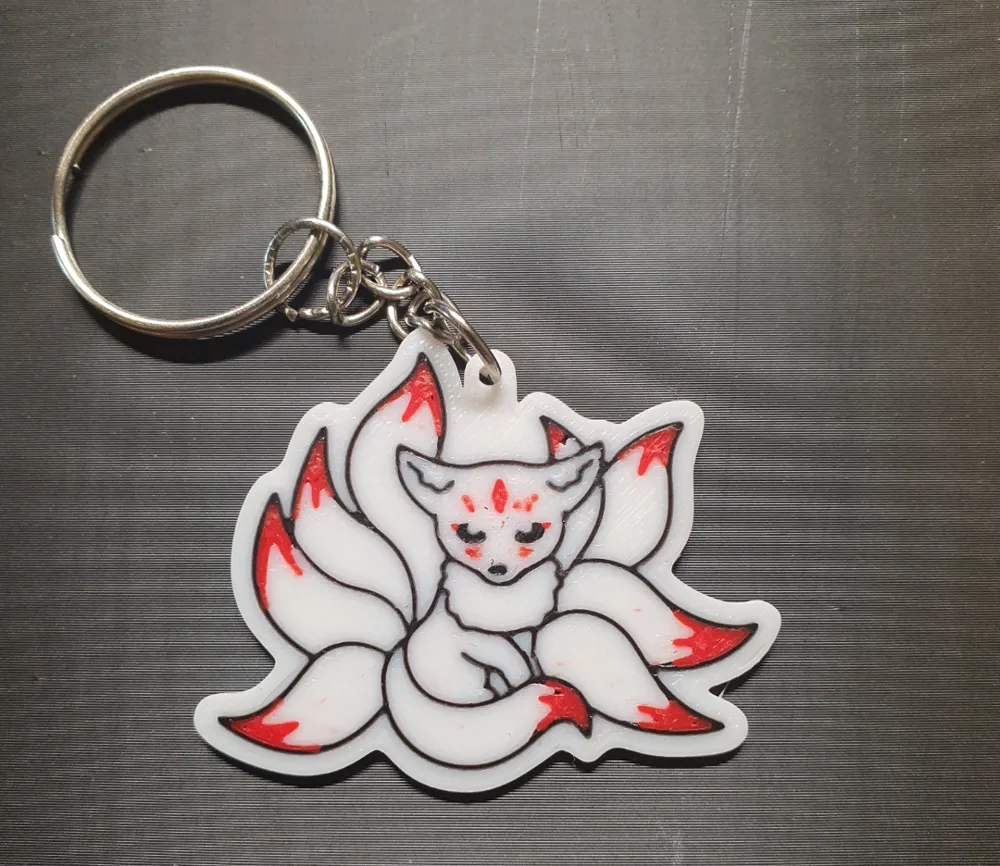 Kitsune Keychain by Silver Ninja - MakerWorld