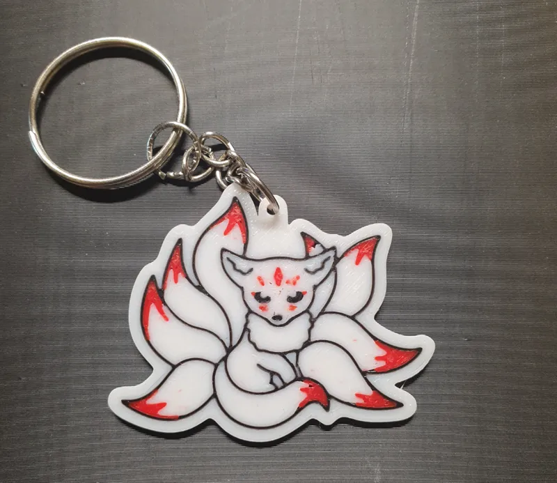 Kitsune Keychain