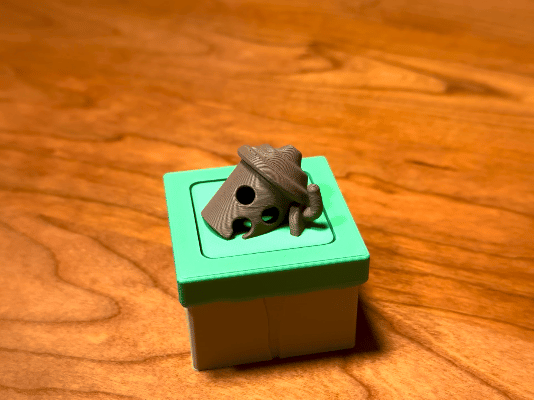 Miniatura 1 do modelo 3D 「趣玩」动森岛建解压玩具 信箱 猛男捡树枝 陶俑碎片 click 解压按键