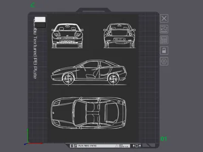 Fiat Coupe Wall Art