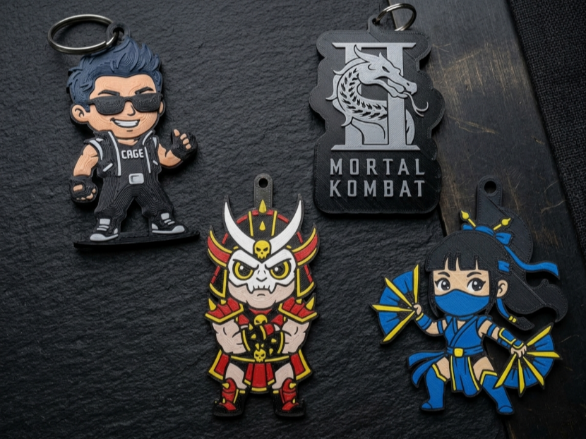 Kit Chaveiro Mortal Kombat II Johnny Kitana Shao 